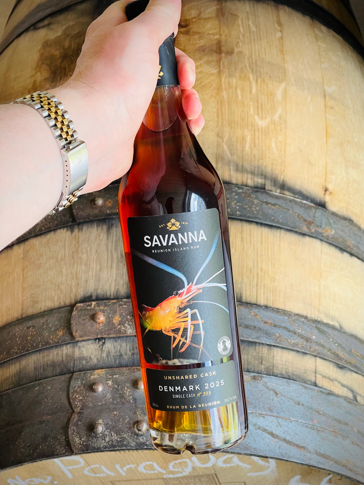 Savanna Unshared Cask single cask #373 – Romhatten Cask Selection #8 ved fadet