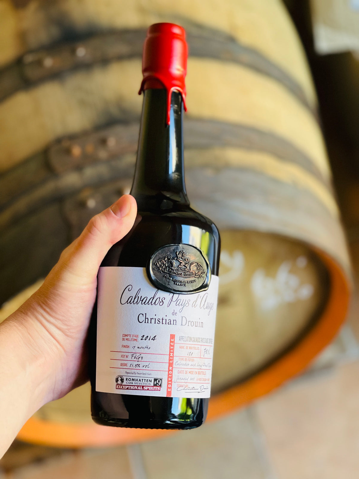 Christian Drouin Calvados Pays d'Auge 2014 – Romhatten Cask Selection #9 ved fadet