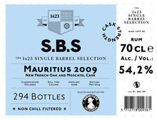 Indlæs billede til gallerivisning S.B.S Mauritius 2009 New French Oak &amp; Moscatel Cask Selected by Romhatten
