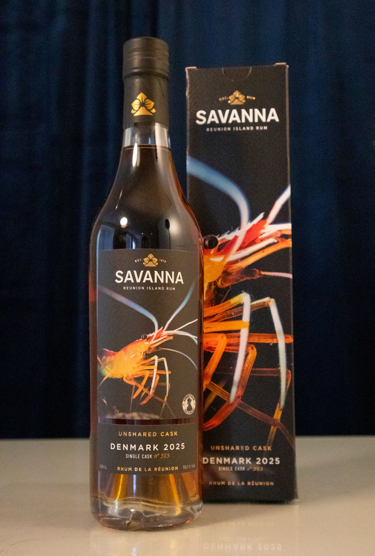 Savanna Unshared Cask Denmark 2025, flaske og æske