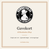 Gavekort til Romhatten Shop med Romhatten.dk-logoet